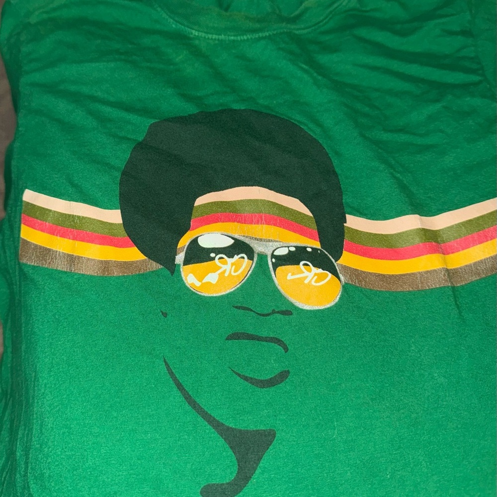 Green Graphic T-Shirt with Retro Design